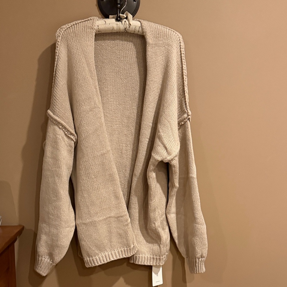 NWT - Women’s Oversized Cardigan Sweater- Taupe